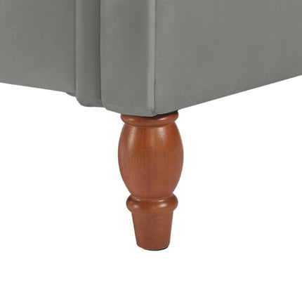 Velvet Multifunctional Storage Rectangular Sofa Stool - Grey