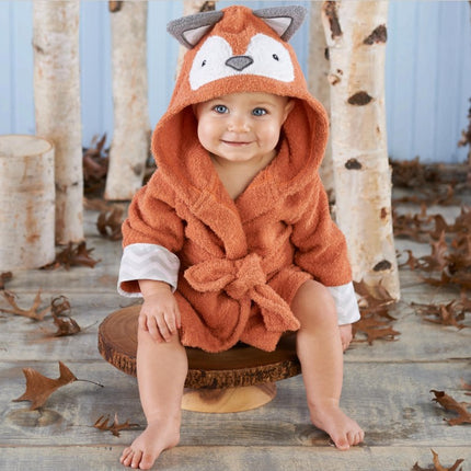 Babies Hooded Absorbent Animal-shaped Bathrobe