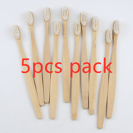 Bamboo toothbrush rainbow environmental protection bamboo handle toothbrush