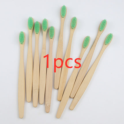 Bamboo toothbrush rainbow environmental protection bamboo handle toothbrush