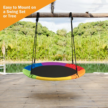 40 Inch Flying Saucer Tree Swing Outdoor Play For Kids