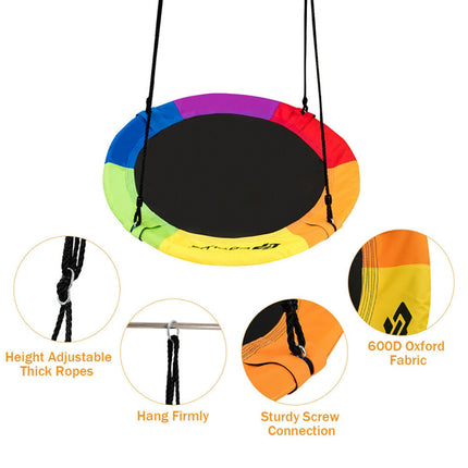 40 Inch Flying Saucer Tree Swing Outdoor Play For Kids