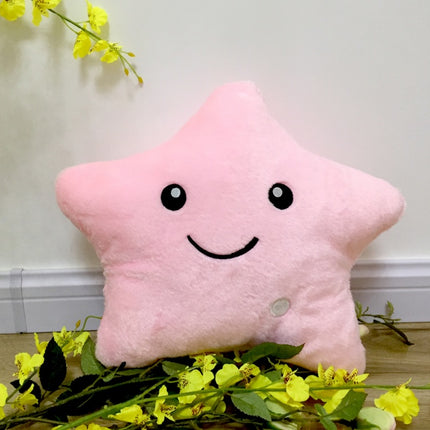 Luminous Pillow Vivid Star Design LED Light Colorful Cushion Stars Plush Pillow Toys Gift For Kids Children Girl