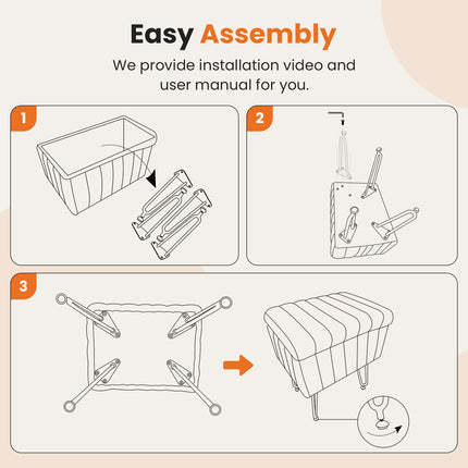 Dressing Stool And Chair With Storage Space