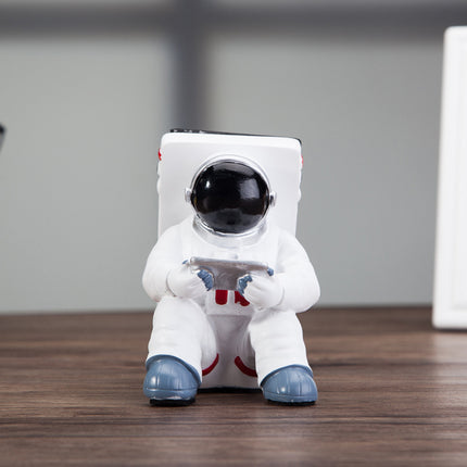Astronaut Mobile Phone Stand Student Desktop Holder Cute Spaceman Cell Phone Holder Creative Gift Small Desk Decoration