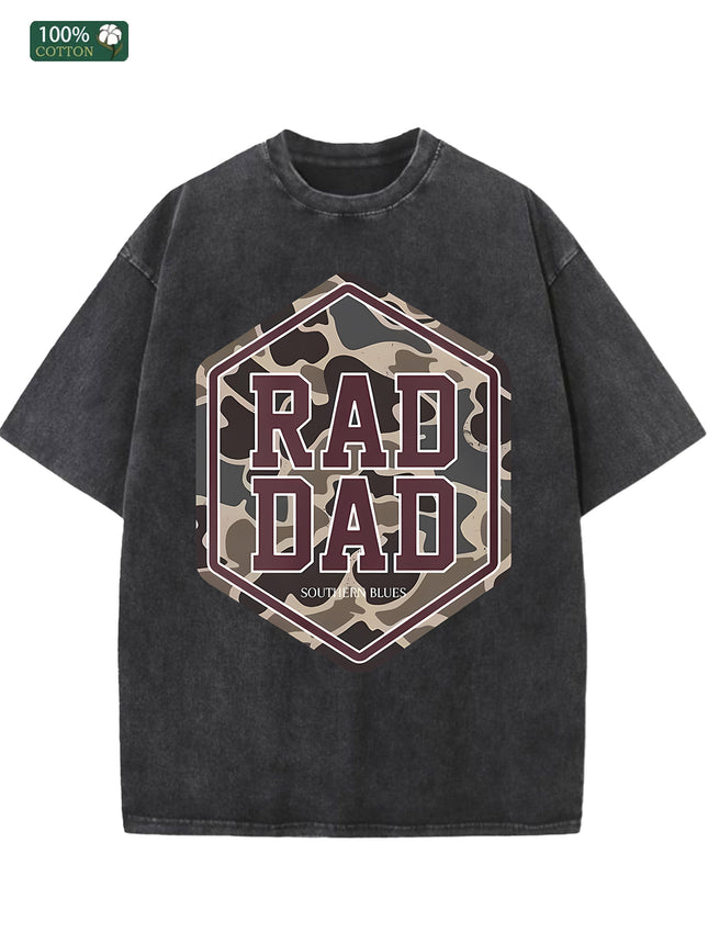 Cotton Men's Washed T Shirt American Casual Ideal Festival Gift