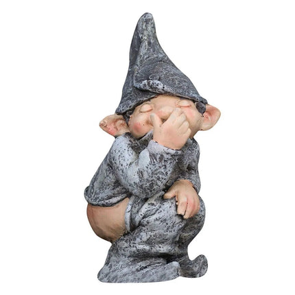 Pooping Naughty Gnome Miniature Statue Funny Resin Home Garden Ornament