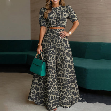 Printed Top Printed Trousers Suit