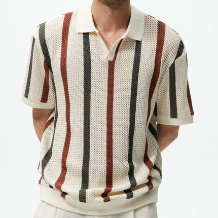 Thick Needle Hollow Sweater Short Sleeve
