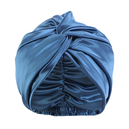 Europe And The United States Popular Imitation Silk Double Layer Nightcap Cross Twist Cap