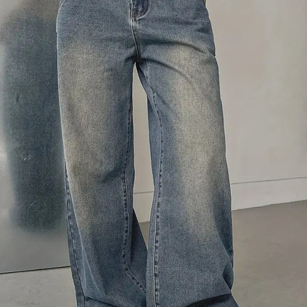 Women's Washed Vintage Denim Pants