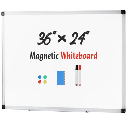Magnetic Dry Erase Board  36 X 24 Inches White Board For Home Office School,Sliver Reinforced Aluminum Frame
