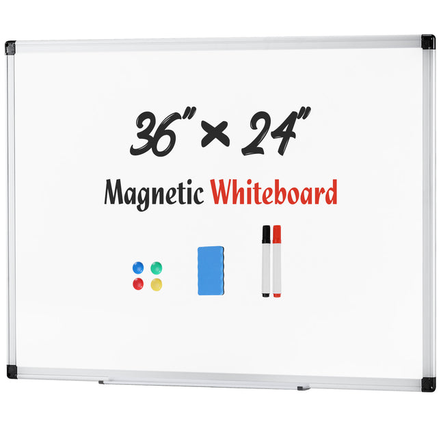 Magnetic Dry Erase Board  36 X 24 Inches White Board For Home Office School,Sliver Reinforced Aluminum Frame