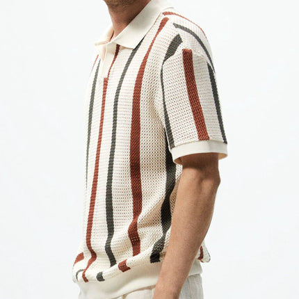 Thick Needle Hollow Sweater Short Sleeve