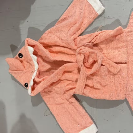 Babies Hooded Absorbent Animal-shaped Bathrobe