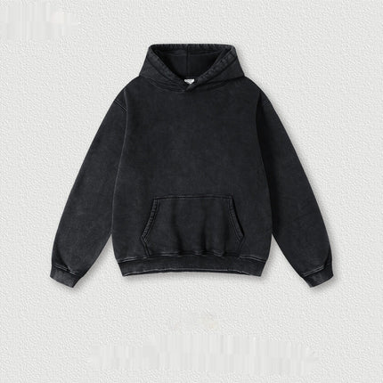 Men's Fashion Retro Velvet Padded Hooded Sweatshirt