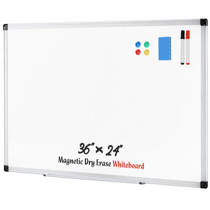 Magnetic Dry Erase Board  36 X 24 Inches White Board For Home Office School,Sliver Reinforced Aluminum Frame