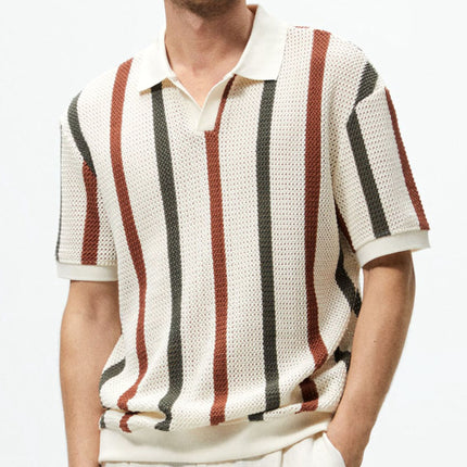 Thick Needle Hollow Sweater Short Sleeve