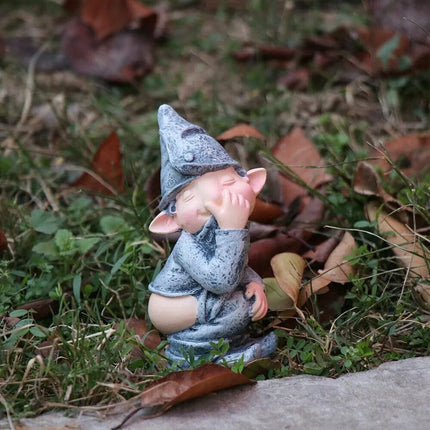 Pooping Naughty Gnome Miniature Statue Funny Resin Home Garden Ornament