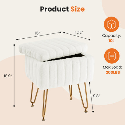 Dressing Stool And Chair With Storage Space