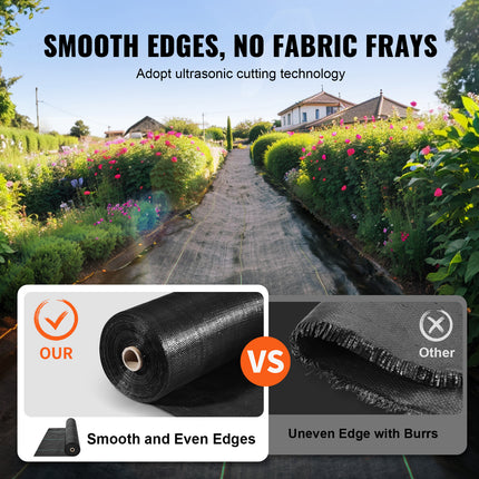 Premium Heavy Duty Weed Barrier Landscape Fabric, 5OZ Woven Geotextile Fabric Under Gravel, High Permeability For Weed Blocker Weed Mat, Driveway Fabric, Weed Control Garden Cloth
