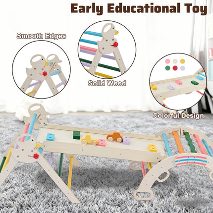 9-in-1 Wooden Indoor Climbing Set, Arches, Ramps And Ladders, Foldable Children's Climbing Frame