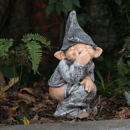 Pooping Naughty Gnome Miniature Statue Funny Resin Home Garden Ornament