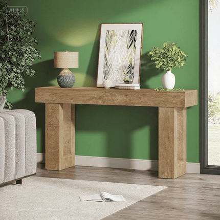 Console Table, Wooden Rectangular Sofa Table Behind The Couch