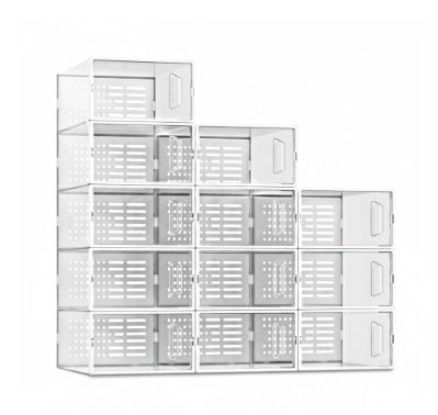 Stackable Shoe Storage Box With Lid, Large Shoe Rack And Storage Shelf, Shoe Display And Storage Container